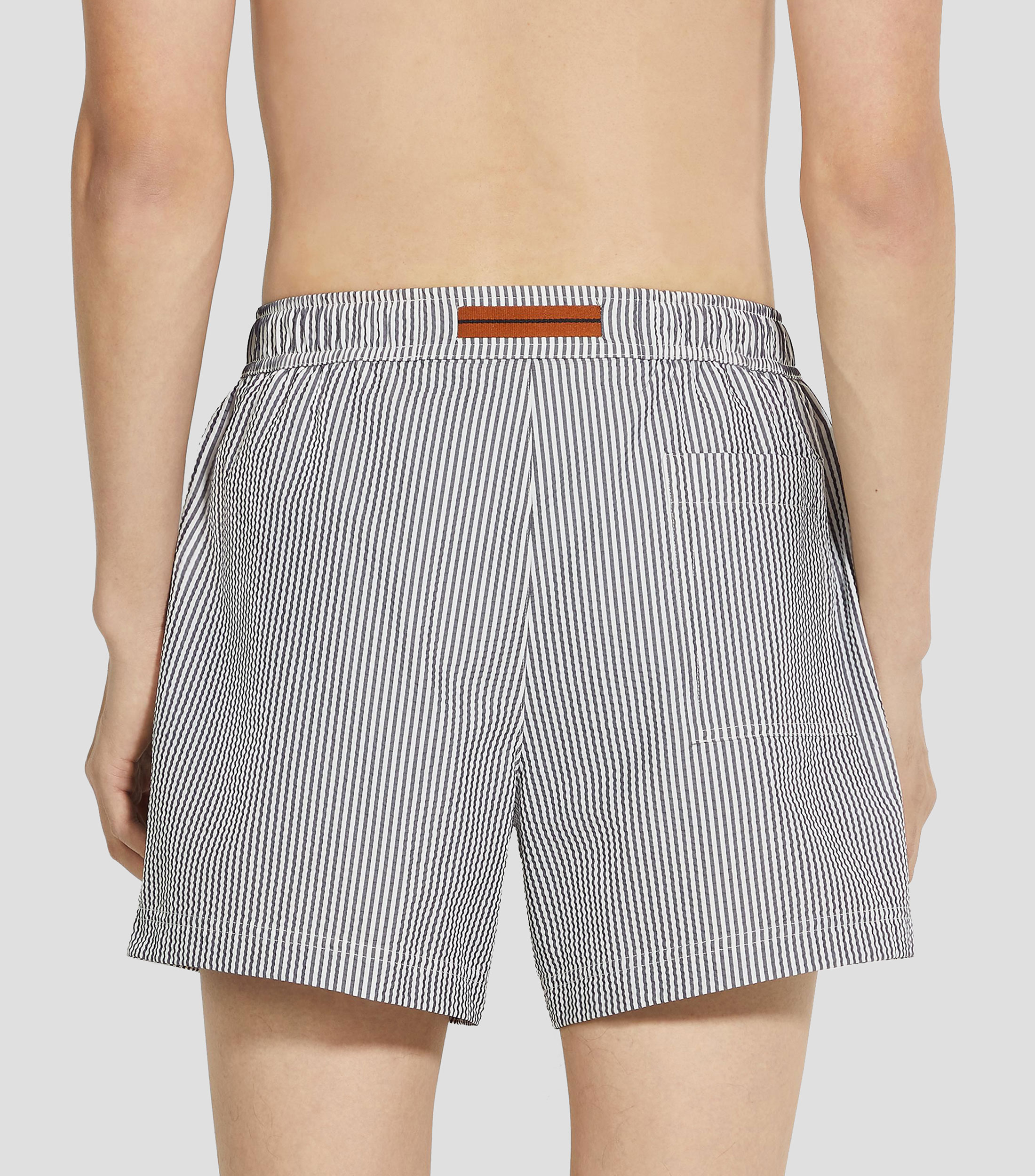 Traje de baño corto con rayas Hombre